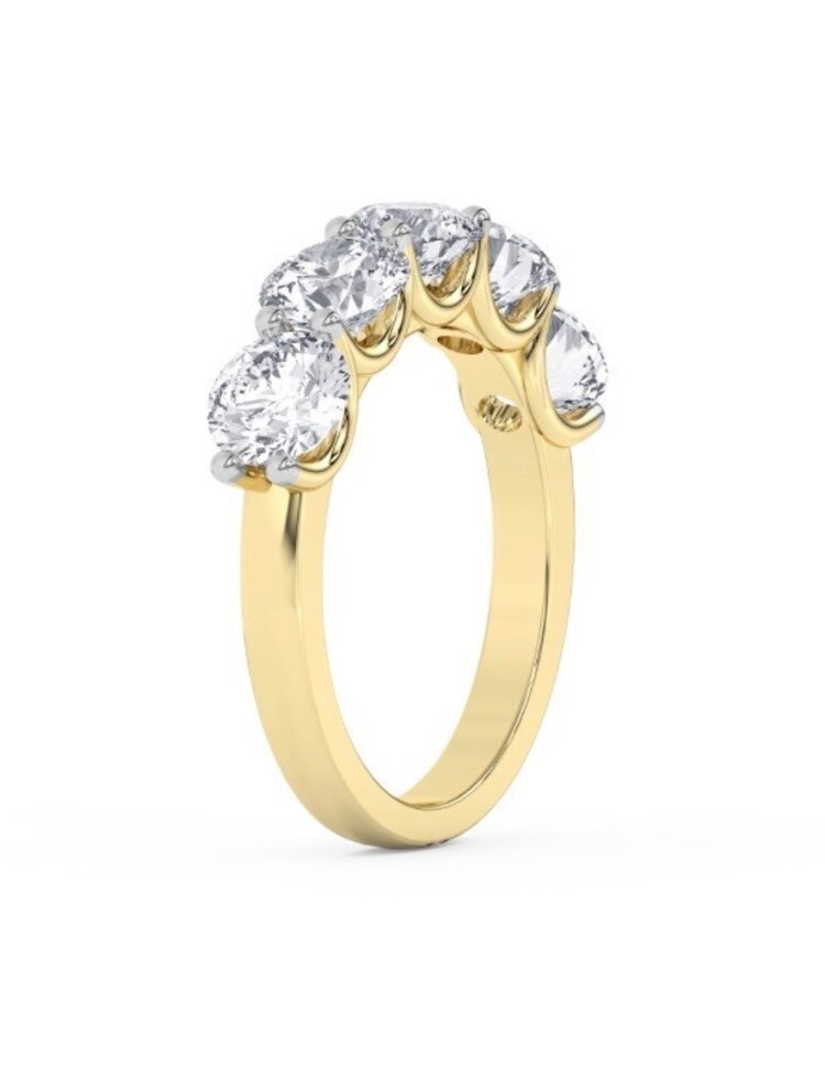M(Y) 14KY 3.58CT VS E/F LAB GROWN DIAMOND SEVEN STONE RING