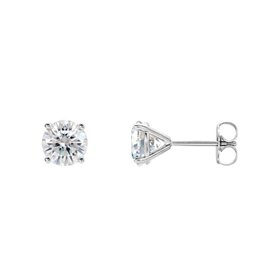 DS DESIGN (Z) 14KW 1.57CT LG DIAMOND FOUR PRONG STUD EARRINGS