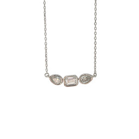 (X) 925 1.50CT VS F LAB GROWN DIAMOND ASYMMETRICAL STYLE NECKLACE