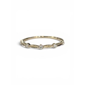 GBC (Y) 14KY 0.60TCW FIVE DIAMOND BEVELED STACKING BAND