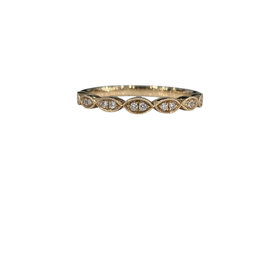 PRIMA NEW YORK (Y) 14KY .09TCW  DIAMOND DECORATIVE WEDDING BAND