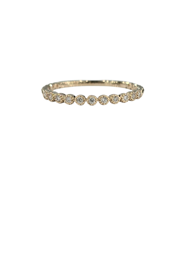 PRIMA NEW YORK (Y) 14KY .10TCW DIAMOND BEZEL SET BAND