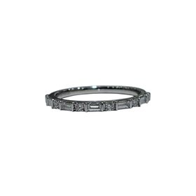 PRIMA NEW YORK (X) 14K .28CT ROUND/BAGUETTE ALTERNATING LADIES BAND