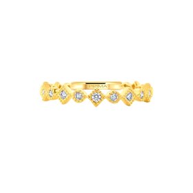 PRIMA NEW YORK (X) 14KY .12CT DECORATIVE MILIGRAIN DESIGN LADIES BAND
