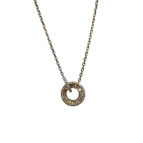 PRIMA NEW YORK (X) 14KY .14CT DIAMOND ACCENTED LASOR CUT NECKLACE