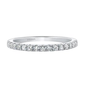 PRIMA NEW YORK (X) 14K WHITE GOLD .32CT FRENCH SET DIAMOND BAND