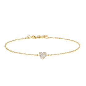 ANIA HAIE Gold Sweetheart Pavé Bracelet, • Material: 925 Sterling Silver with 14kt Gold Plating with Cubic Zirconia • Bracelet length: 165mm with 20mm extender • Weight: 1.4g