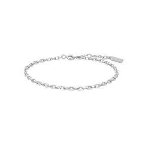 ANIA HAIE Silver Paper Clip Chain Bracelet , Material: 925 Sterling Silver with Rhodium Plating - Bracelet length: 165mm with 20mm extender -Weight: 2.5g