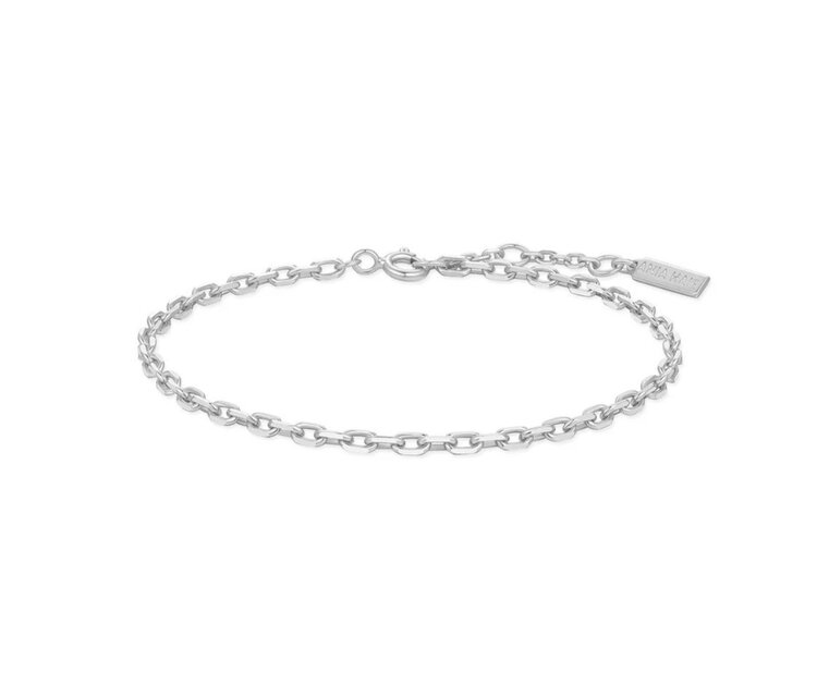 ANIA HAIE Silver Paper Clip Chain Bracelet , Material: 925 Sterling Silver with Rhodium Plating - Bracelet length: 165mm with 20mm extender -Weight: 2.5g