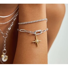 ANIA HAIE Silver Row Bezel Set Bracelet • Material: 925 Sterling Silver with Rhodium Plating with Cubic Zirconia • Bracelet Length: 165mm with 20mm extender • Weight: 4.0g