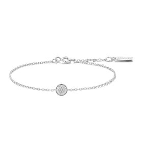 ANIA HAIE Silver Large Pave Disc Bracelet • Material: 925 Sterling Silver with Rhodium Plating with Cubic Zirconia • Necklace length: 165mm with 20mm extender • Weight: 1.8g