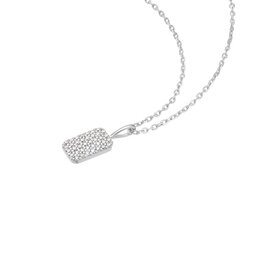 ANIA HAIE Silver Pave Pendent Necklace • Material: 925 Sterling Silver with Rhodium Plating with Cubic Zirconia • Necklace length: 430mm with 50mm extender • Weight: 2.3g