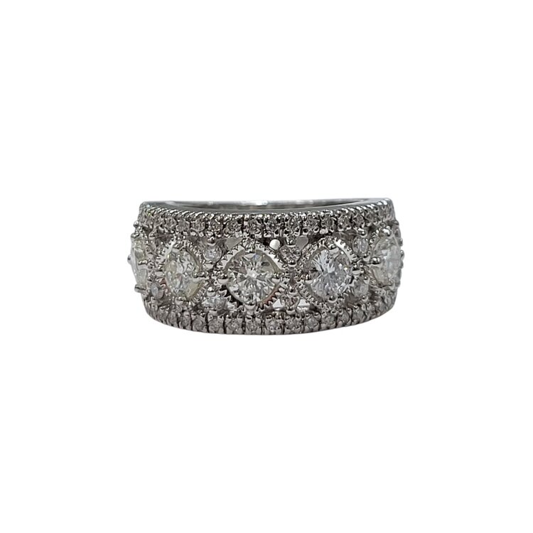 Ryan Gems Inc M(Y) 14KW 1.65CT MILGRAIN ACCENTED FASHION BAND