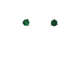 Ryan Gems Inc M(Y) 14KY .60 EMERALD MARTINI STUD EARRINGS
