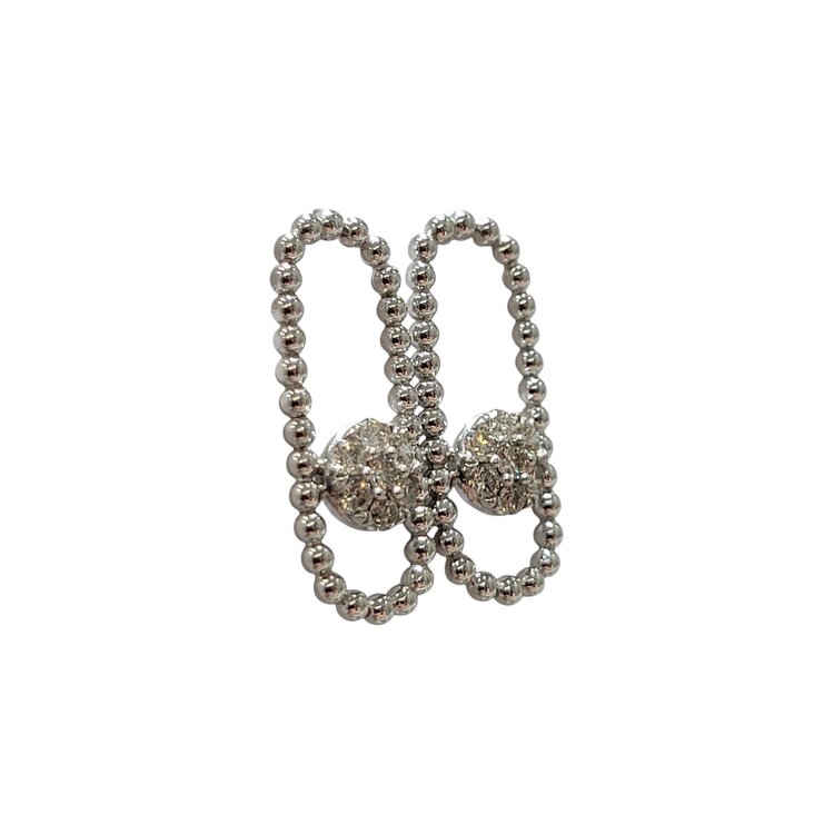 TRANSELCO (X) 10KY .35CT DIAMOND CLUSTER FASHION STUD POST EARRINGS
