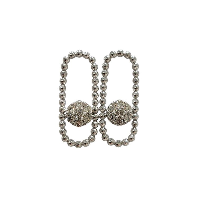 TRANSELCO (X) 10KY .35CT DIAMOND CLUSTER FASHION STUD POST EARRINGS
