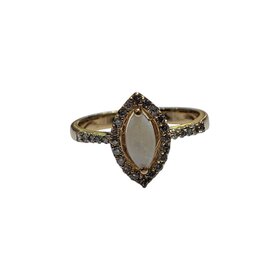 Ryan Gems Inc M(Y) 14KY .40CT OPAL MARQ CUT .26CT DIAMOND ACCENTED RING