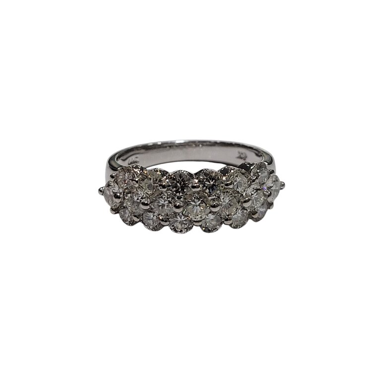 Ryan Gems Inc M(Y) 14K 2.04CT THREE ROW DIAMOND FASHION RING