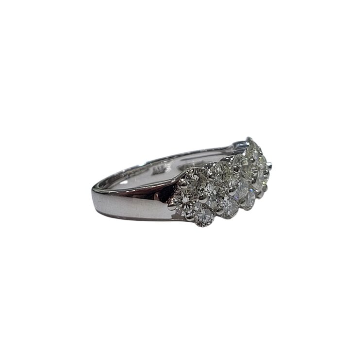Ryan Gems Inc M(Y) 14K 2.04CT THREE ROW DIAMOND FASHION RING