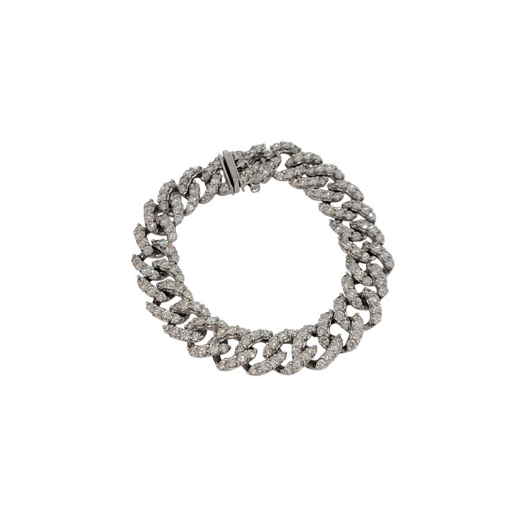 Ryan Gems Inc M(Y) 14K 8.00CT SI1 G/H DIAMOND CUBAN LINK STYLE BRACELET 7 INCHES