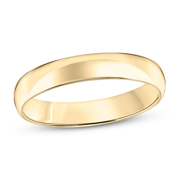 (Z) 14K 4MM 11.5, YELLOW GOLD 4MM WIDE BAND HEAVY HALF ROUND BAND, SIZE 11.5, 5.4 GRAMS