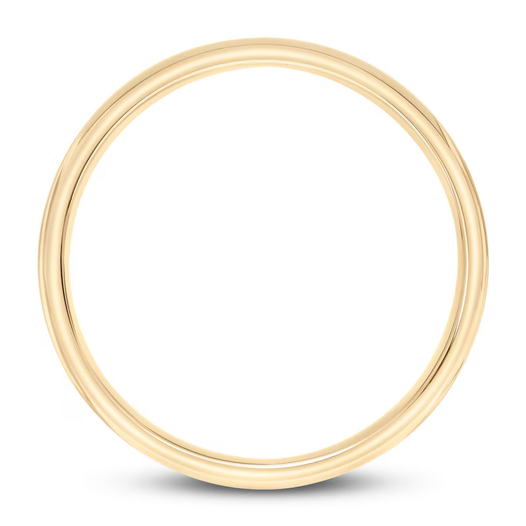 (Z) 14K 4MM 11.5, YELLOW GOLD 4MM WIDE BAND HEAVY HALF ROUND BAND, SIZE 11.5, 5.4 GRAMS