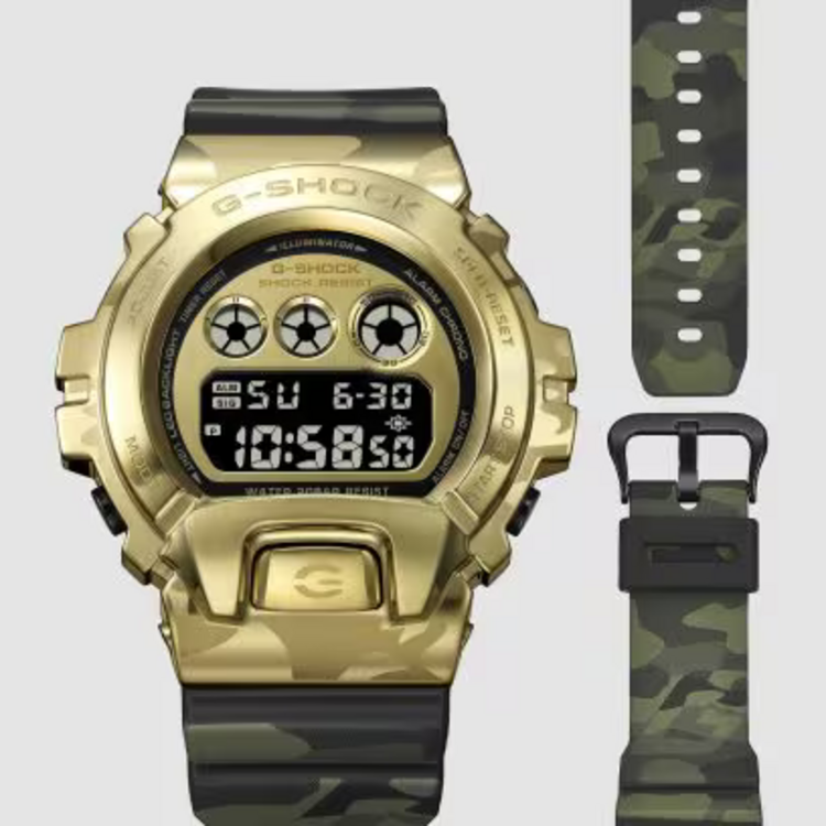 G-SHOCK G-SHOCK GM6900CMG-3, Case size (L× W× H) icon-question for Case size (L× W× H) 53.9 × 49.7 × 18.6 mm Weight 96 g Case and bezel material Resin / Stainless steel Band Resin Band Construction Shock Resistant Water resistance 200-meter water resistance