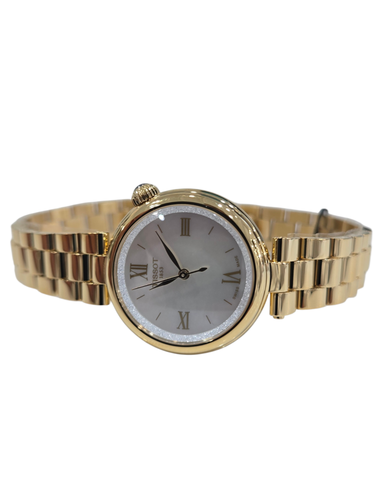 TISSOT TISSOT T152.010.33.118.00, SWISS MOVEMENT, QUARTZ, YELLOW GOLD TONE, MOTHER OF PEARL DIAL