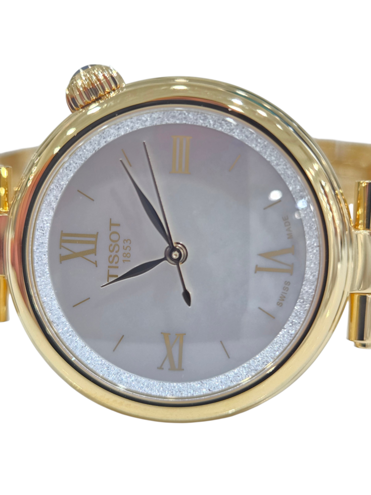 TISSOT TISSOT T152.010.33.118.00, SWISS MOVEMENT, QUARTZ, YELLOW GOLD TONE, MOTHER OF PEARL DIAL