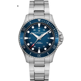 Hamilton HAMILTON KHAKI NAVY/ Reference H82505140/Caliber H-10/Collection Khaki Navy/Movement Automatic/Case size 43mm/Thickness (mm) 12.58/Dial color Blue/Case material Stainless steel/Crystal Sapphire