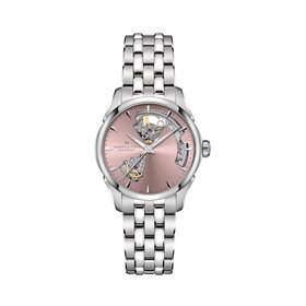 Hamilton HAMILTON JAZZ MASTER OPEN HEART/ Reference H32215170 / Caliber H-10 / Collection Jazzmaster /Movement Automatic/Case size 36MM/Thickness 10MM/Dial Color Pink/Case Stainless Steel/Crystal Sapphire/80 hr pwr