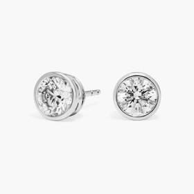 MR BRACELET (X)14KW 1.42CT LAB GROWN DIAMOND, BEZEL SET STUDS, 1.52 GRAMS, PUSH BACK