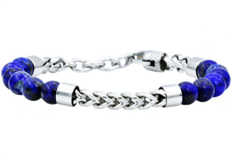Blackjack (Z) Blackjack Men's Bracelet Beaded Lapis Lazuli