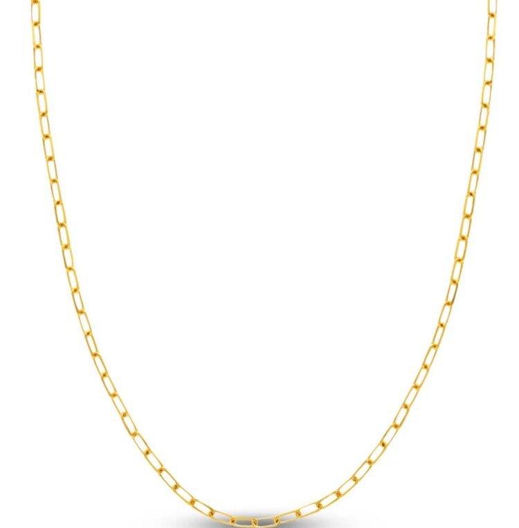 (X)14KY 18INCH PAPERCLIP CHAIN 1.5G