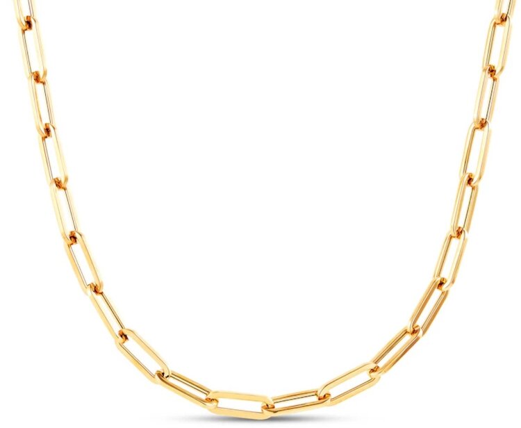 (X)14KY 20INCH PAPERCLIP CHAIN 2.9G