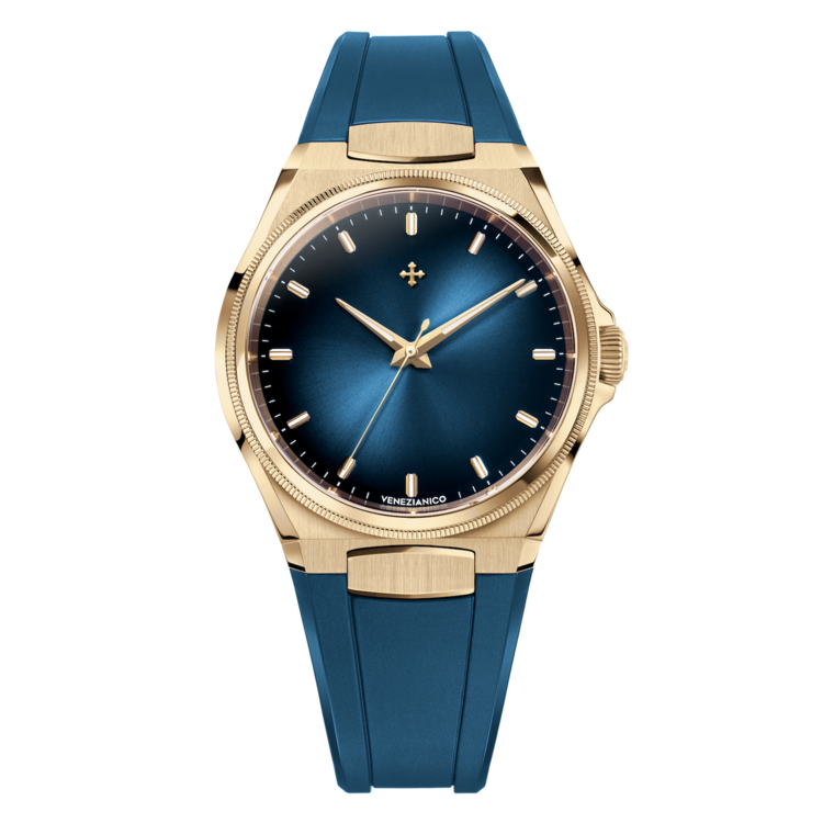 VENEZIANICO Venezianico Arsenale Bronzo - 6221556 CASE: Bronze QAI9-4, Satin Finish DIMENSIONS: Ø40mm, lug-to-lug 44mm LUMINESCENT PIGMENT: BGW9 Super-LumiNova® THICKNESS: 9.95mm, including crystal MOVEMENT: Cal. Miyota 9039 Automatic CRYSTAL: Sapphire BEZEL: Bronze