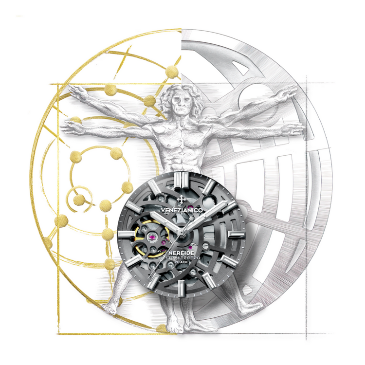 VENEZIANICO Venezianico Nereide Ultraleggero 42 - 3921509C CASE MATERIAL: 316L Stainless Steel, PVD Gunmetal DIMENSIONS: Ø42mm, lug to lug 49mm, thickness 13.4mm MOVEMENT: Automatic Cal. NH70A CRYSTAL: Sapphire Glass with anti-reflective coating