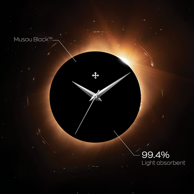 VENEZIANICO Venezianico  Redentore Ultrablack 40 - 1221510 , CASE: 316L Stainless Steel DIAL: Musou Black™, light absorbent at 99.4% DIMENSIONS: Ø40mm, lug to lug 46.7mm, thickness 11mm MOVEMENT: Cal. NH35A Automatic CRYSTAL: Sapphire crystal