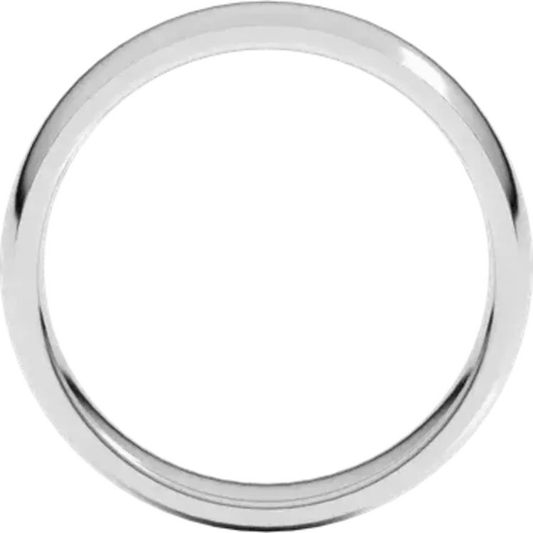 (Y)14K White Gold Comfort Fit Lightweight Half Round Band: WIDTH5 mm FINGER SIZE9 THICKNESS1.6 mm