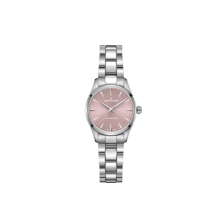 Hamilton HAMILTON JAZZMASTER QUARTZ / Reference H32301171 / Caliber F05-105 / Collection Jazzmaster  /Movement Quartz/Case size 32MM/Thickness 13MM /Dial Color Pink/Case Material Stainless Steel/Crystal Sapphire/5