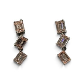 MR BRACELET (Z) 14KW 1.99CT PINK LAB GROWN DIAMOND DANGLE EARRINGS