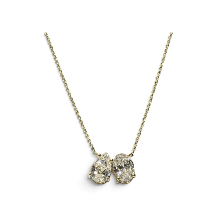 MR BRACELET (Z) 14KY 1.50CT TWO STONE LAB GROWN DIAMOND NECKLACE