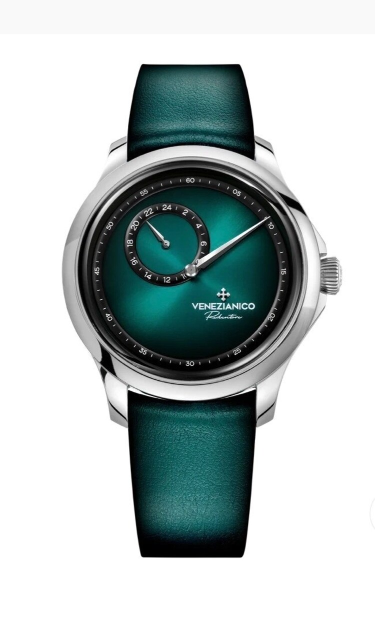 VENEZIANICO Venezianico Redentore Enigma - 1221570 , CASE MATERIAL: 316L Stainless Steel FEATURES: Regulator function DIMENSIONS: Ø40mm, lug to lug 46.7mm, 11.4mm thickness MOVEMENT: Automatic Cal. NH39A CRYSTAL: Sapphire