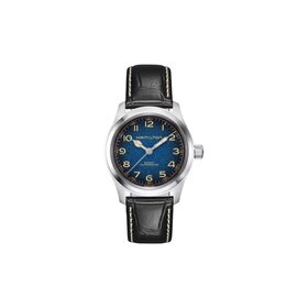 Hamilton HAMILTON KHAKI FIELD MURPH 38MM / Reference H70405740 / Caliber H-10 / Collection Khaki Field Murph /Movement Automatic/Case size 38MM/Thickness 11.1MM/Dial Color Black/Material Stainless Steel/Crystal Sapphire/80 hr pwr