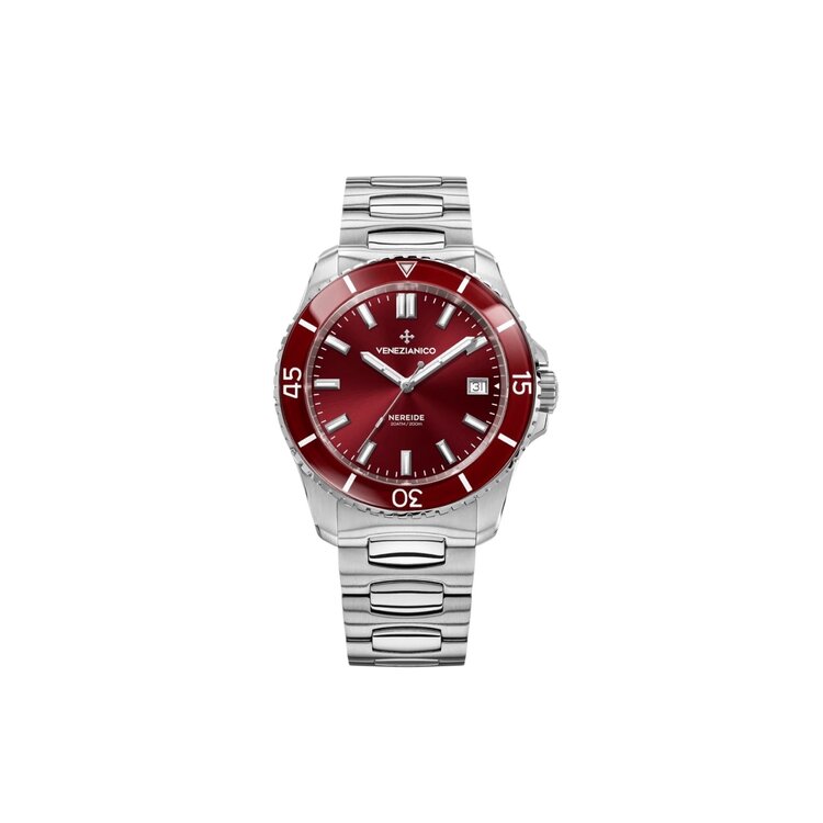 VENEZIANICO Venezianico Nereide 42 - 3321513C CASE MATERIAL: 316L Stainless Steel, DIMENSIONS: Ø42mm, lug 49mm MOVEMENT: CAL NH35A Automatic CRYSTAL: Sapphire with Anti-Reflective Coat