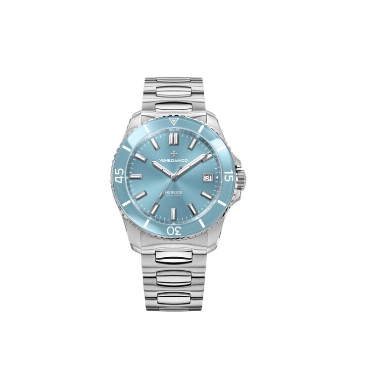 VENEZIANICO Venezianico Nereide 42 - 3321515C CASE MATERIAL: 316L Stainless Steel, DIMENSIONS: Ø42mm, lug 49mm MOVEMENT: CAL NH35A Automatic CRYSTAL: Sapphire with Anti-Reflective Coat