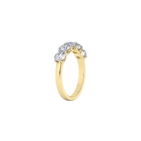 M(X) 14KY 2.02CT VS E/F LAB GROWN DIAMOND FIVE STONE RING