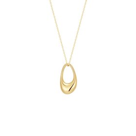 ANIA HAIE Gold Hollow Organic Pebble Necklace • Material: 925 Sterling Silver with 14kt Gold Plating• Necklace length: 58.5cm