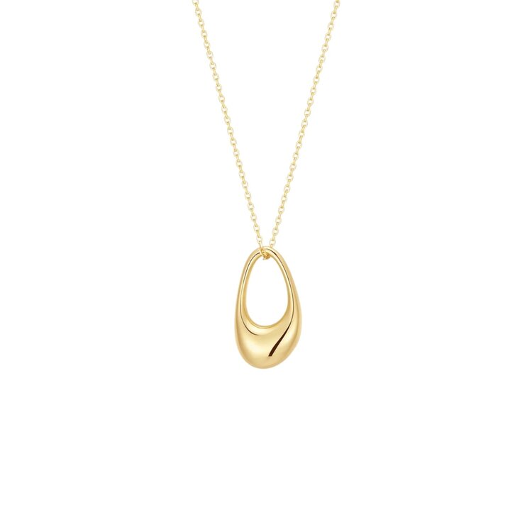 ANIA HAIE Gold Hollow Organic Pebble Necklace • Material: 925 Sterling Silver with 14kt Gold Plating• Necklace length: 58.5cm