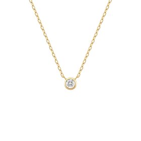 ANIA HAIE Gold Round Solitaire Cubic Zirconia Necklace • Material: 925 Sterling Silver with Gold Plating with Cubic Zirconia • Necklace length: 400mm with 50mm extender • Weight: 1.8g